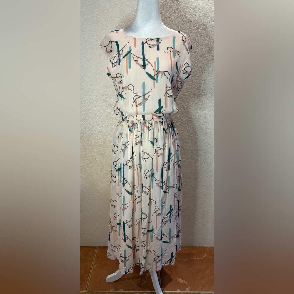 Gently used * ModCloth * Monkey print dress by EmilyandFin * Size S